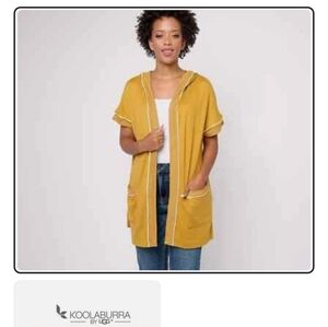 Koolaburra Women's Yellow Hooded Sweater